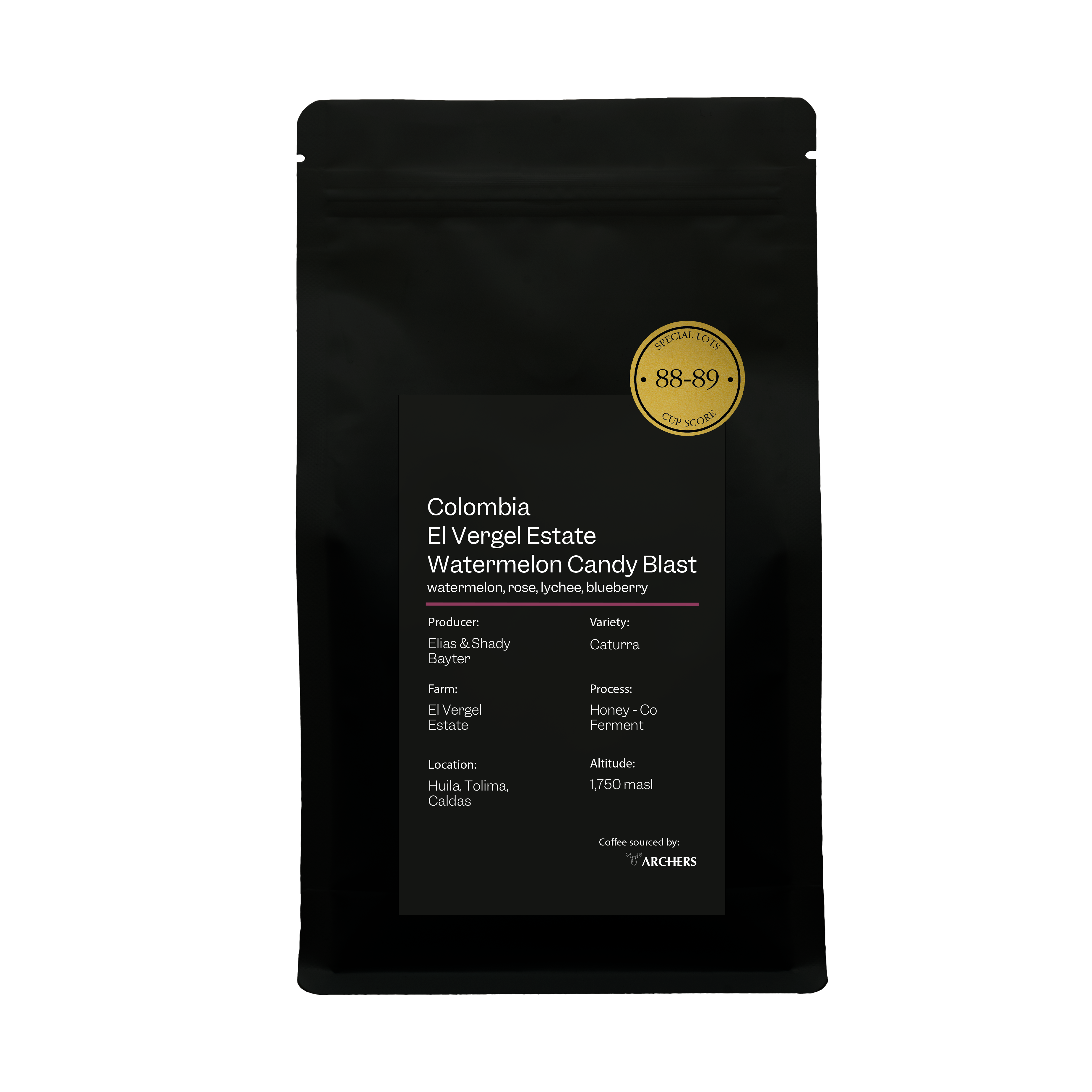 Colombia - El Vergel Estate Watermelon Candy Blast from Archers Coffee