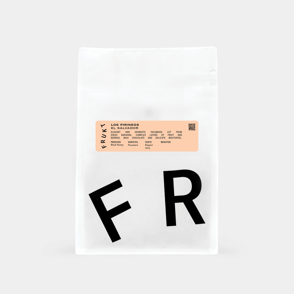 Los Pirineos Black Honey Pacamara from Frukt Coffee