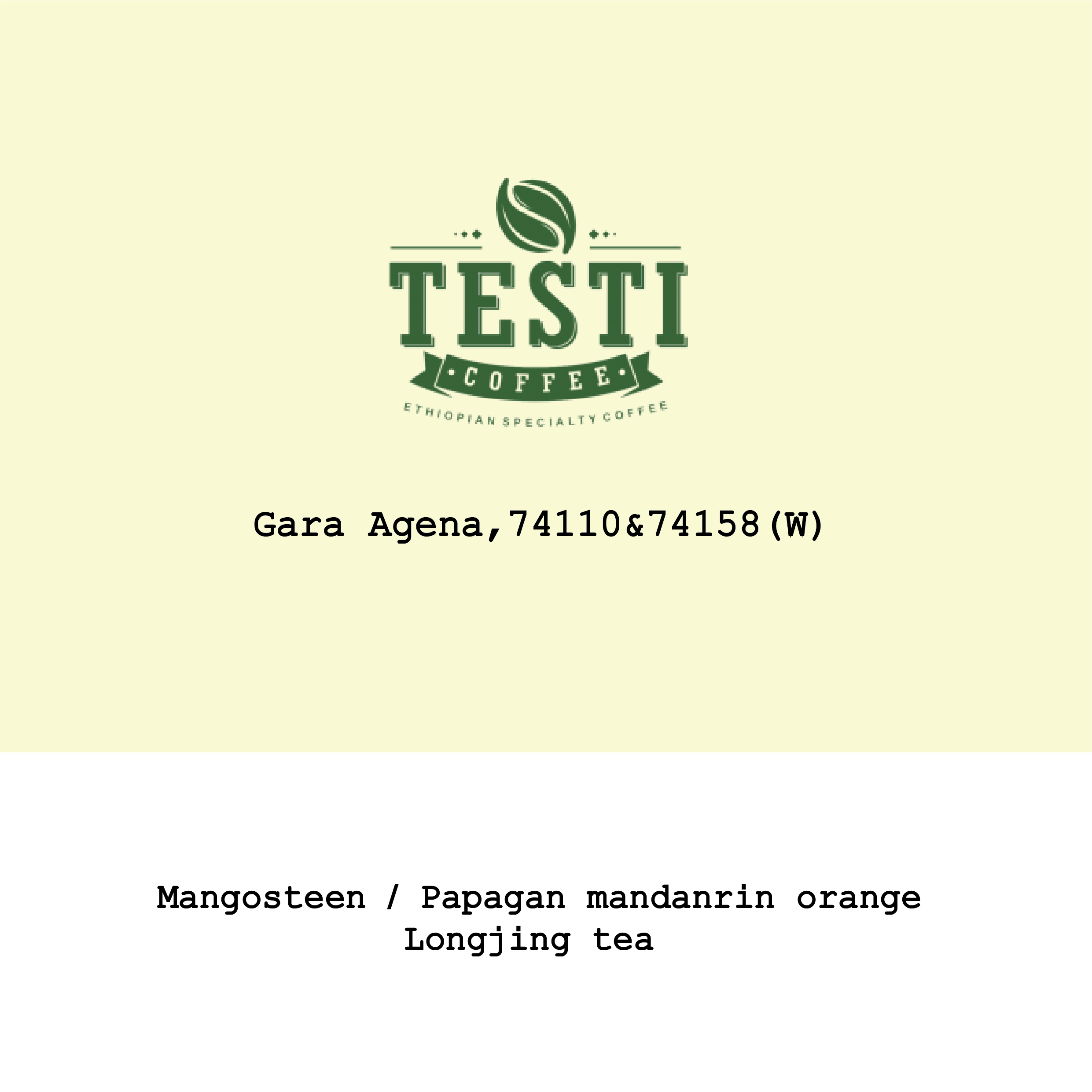 Ethiopia Bura Sidama Gara Agena 74110&74158 Washed from Goût and Co