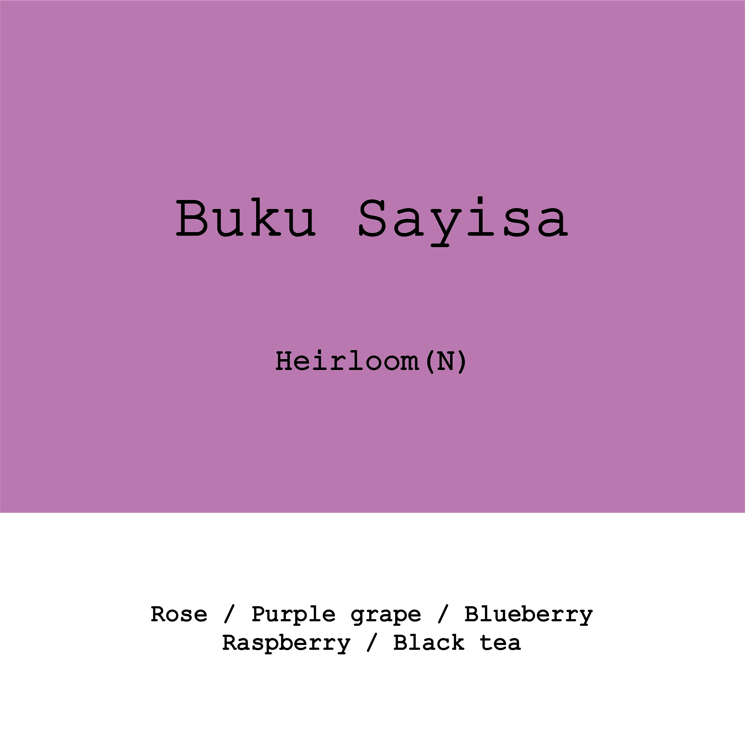 Buku Sayisa Heirloom Natural from Goût and Co