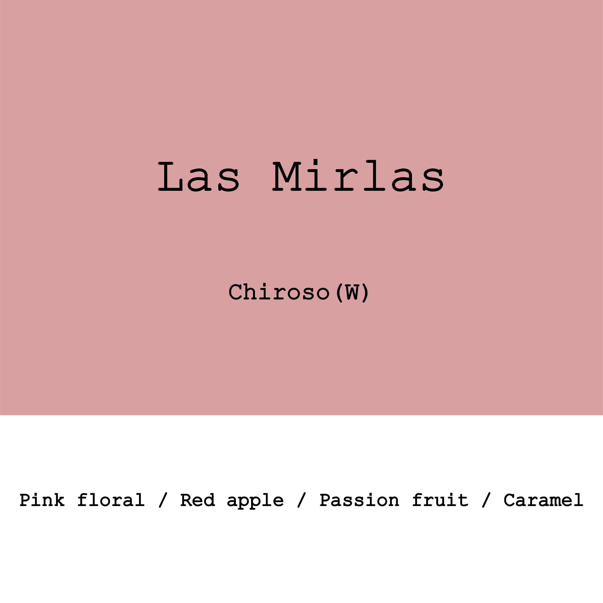 Colombia Las Mirlas Chiroso Washed from Goût and Co