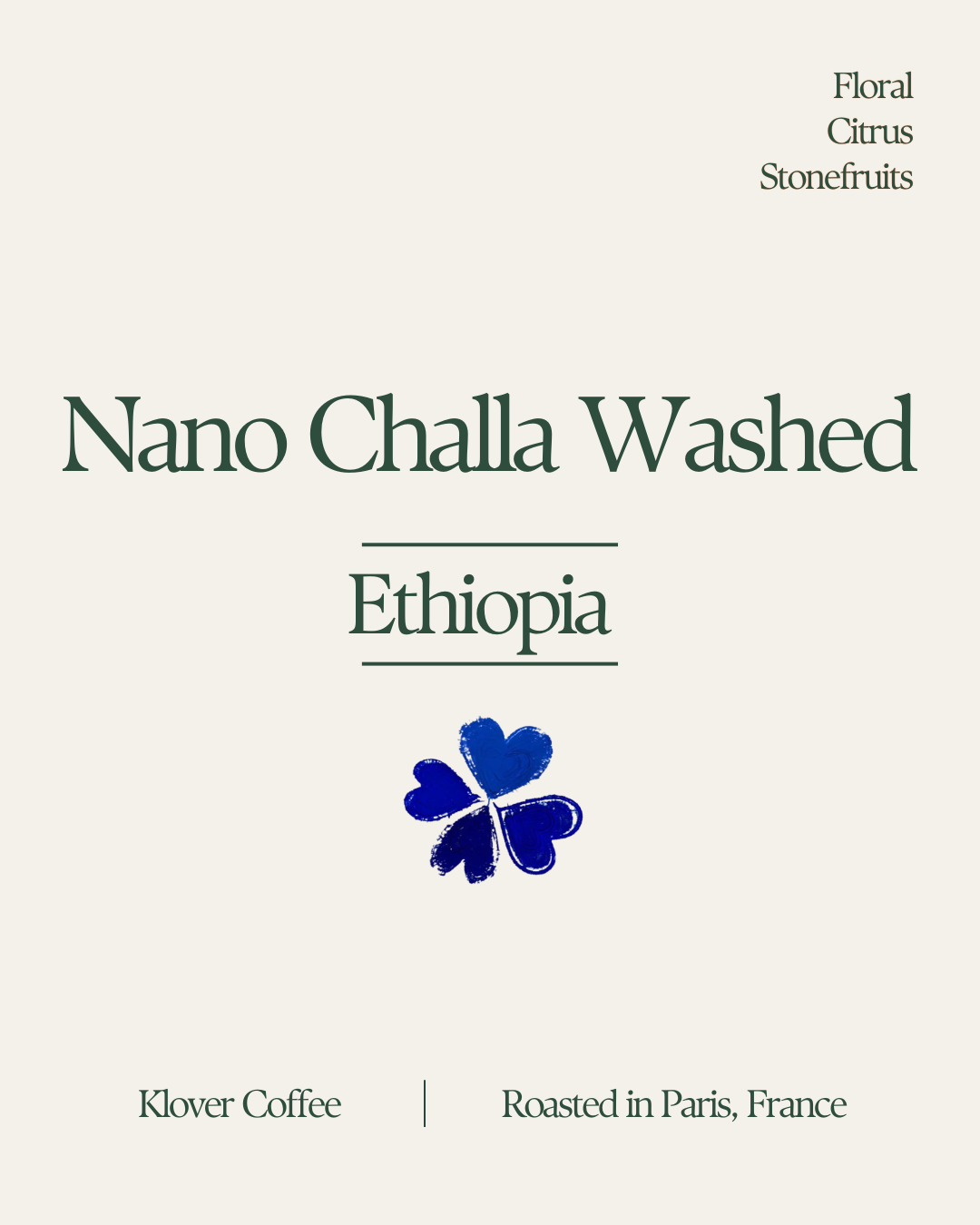 Ethiopia Nano Challa Washed from Klover Club