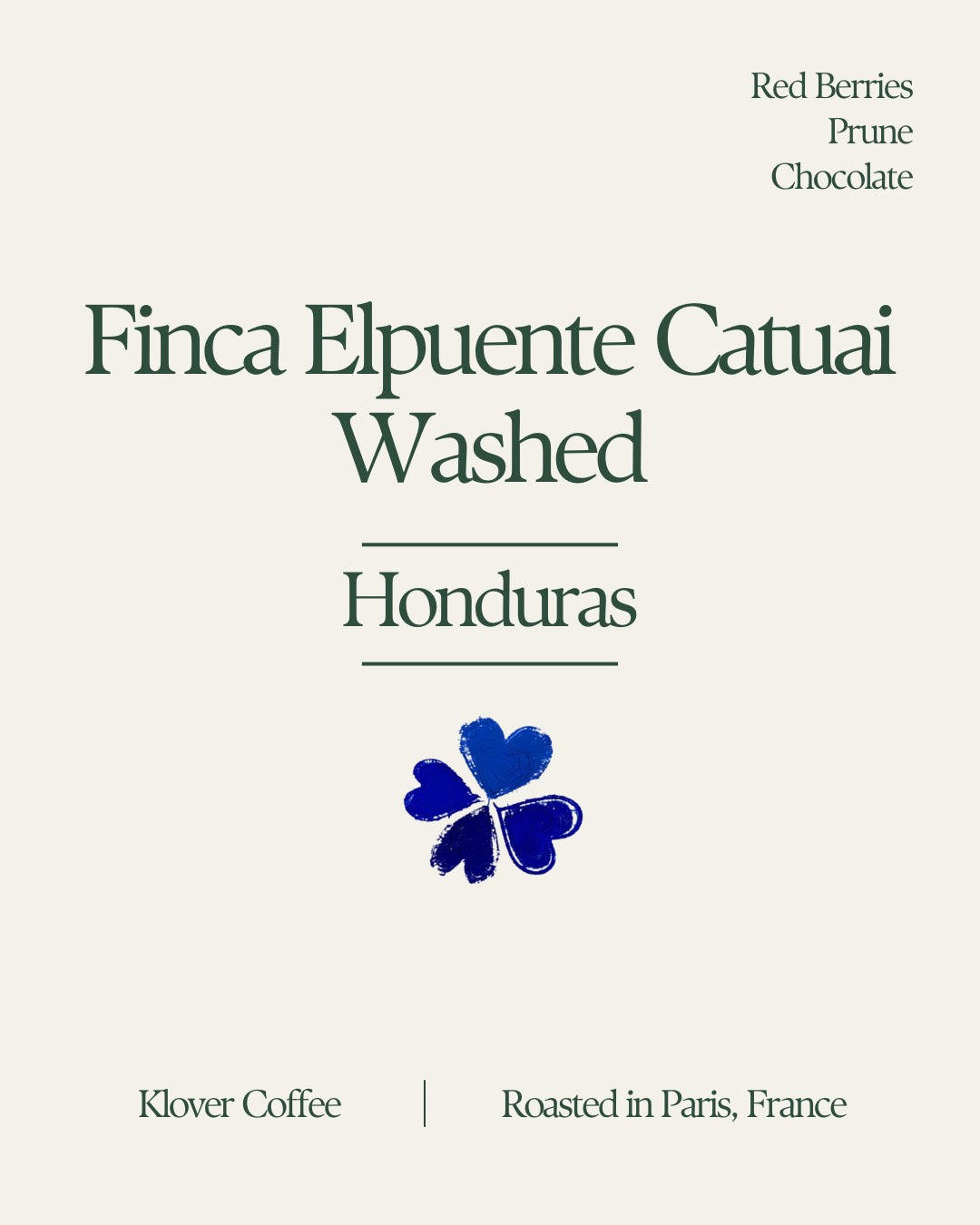 Honduras Finca Elpuente Catuai Washed from Klover Club