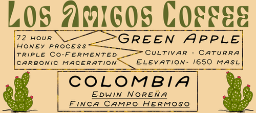 Colombia 72 Hour GREEN APPLE Triple Co-Fermented from Los Amigos Coffee