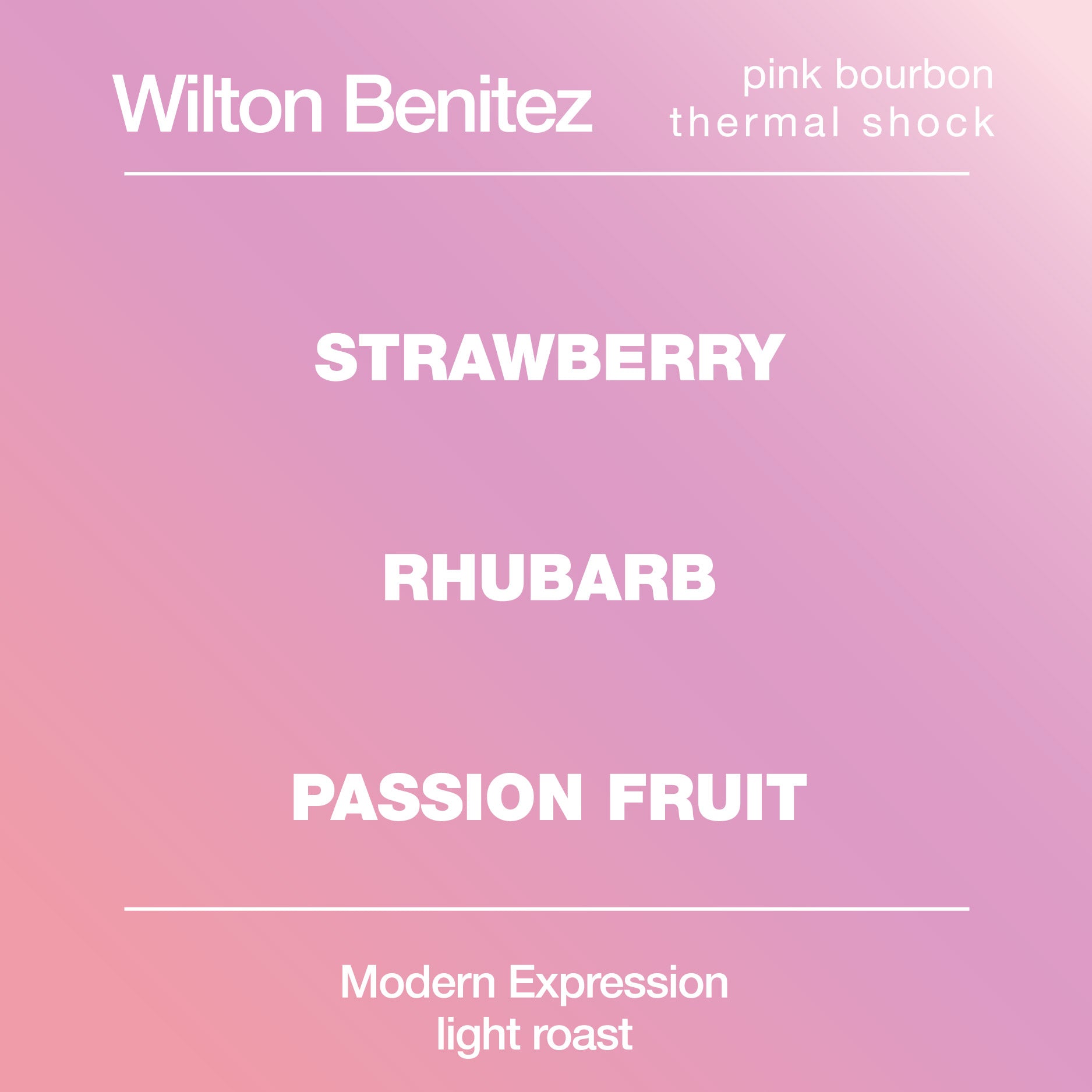 Wilton Benitez Pink Bourbon from Modcup Coffee