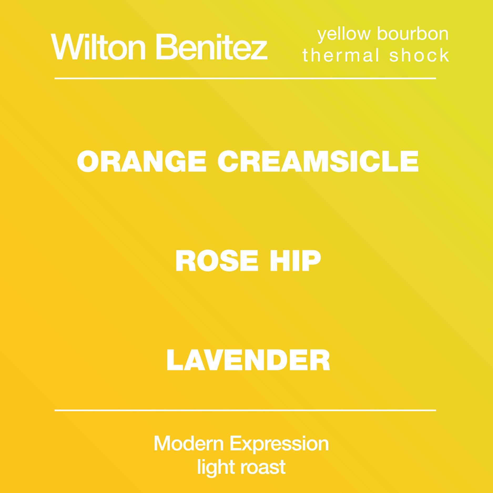 Wilton Benitez Yellow Bourbon from Modcup Coffee