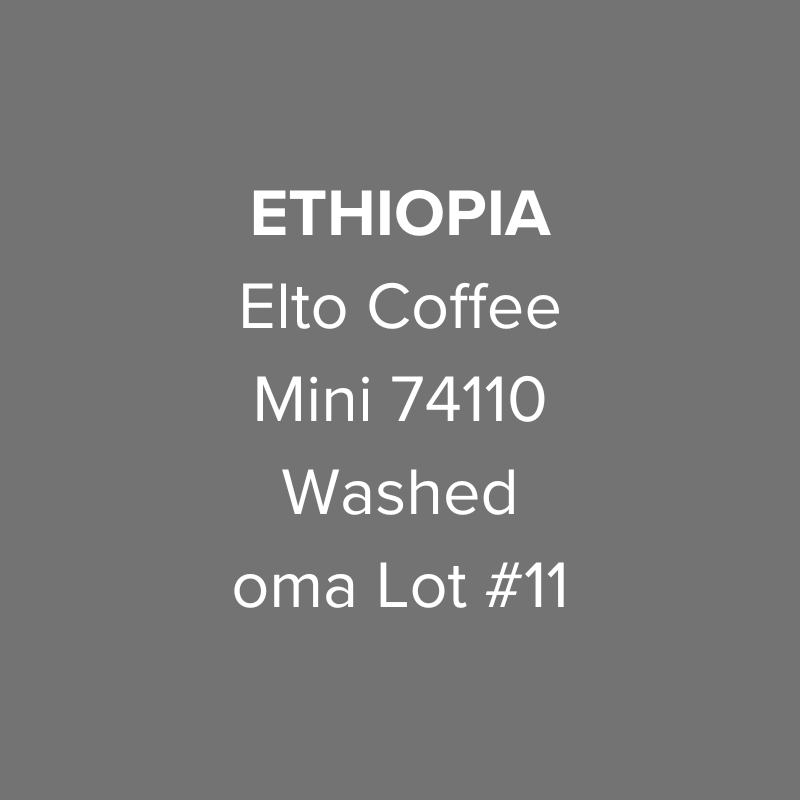 Ethiopia Elto Coffee Sidama Bona Mini 74110 Washed oma Lot #11 from Oma Coffee Roaster