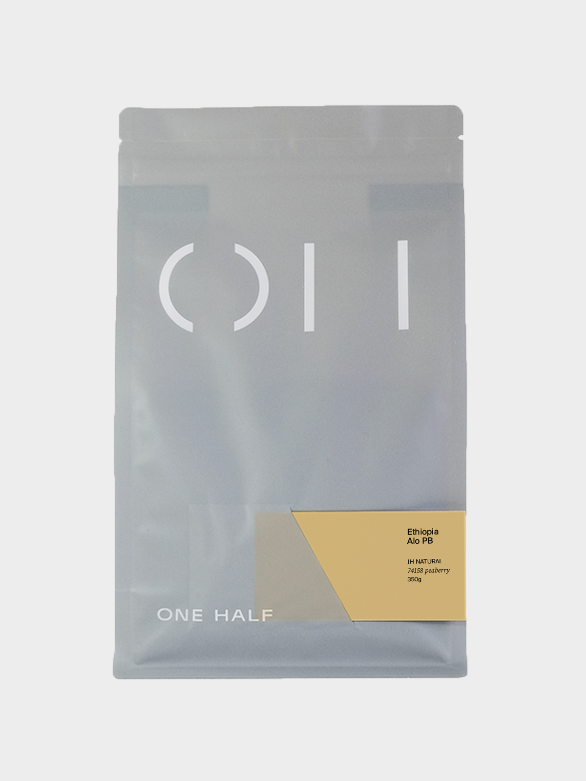 Ethiopia Alo PB 74158 peaberry JH natural from One Half Coffee