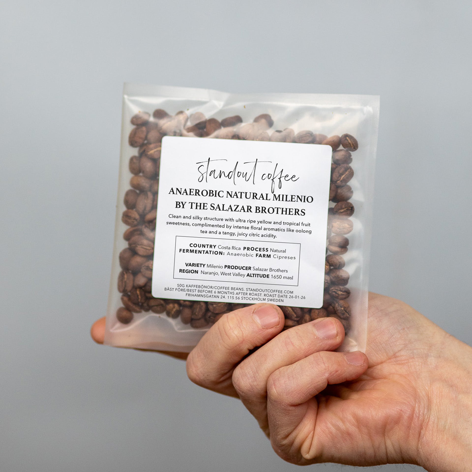 Los Cipreses Anaerobic Natural Milenio by the Salazar brothers Costa Rica from Standout Coffee AB