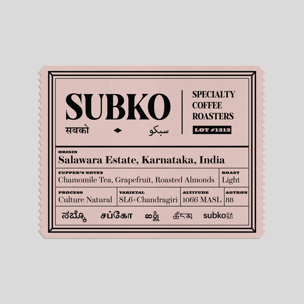 Project Salawara Bros.: Salawara Estate, Karnataka | Culture Natural | Light Roast from Subko Coffee