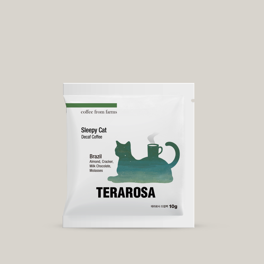Brazil Sleepy Cat Decaf Drip Bag from Terarosa